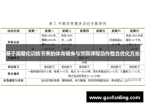 基于周期化训练节奏的体育健身与燃脂课程动作整合优化方案